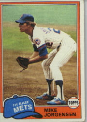1981 Topps Baseball Cards      698     Mike Jorgensen